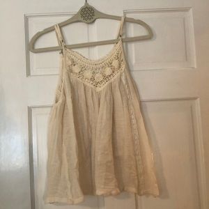 Billabong cream lace tank top